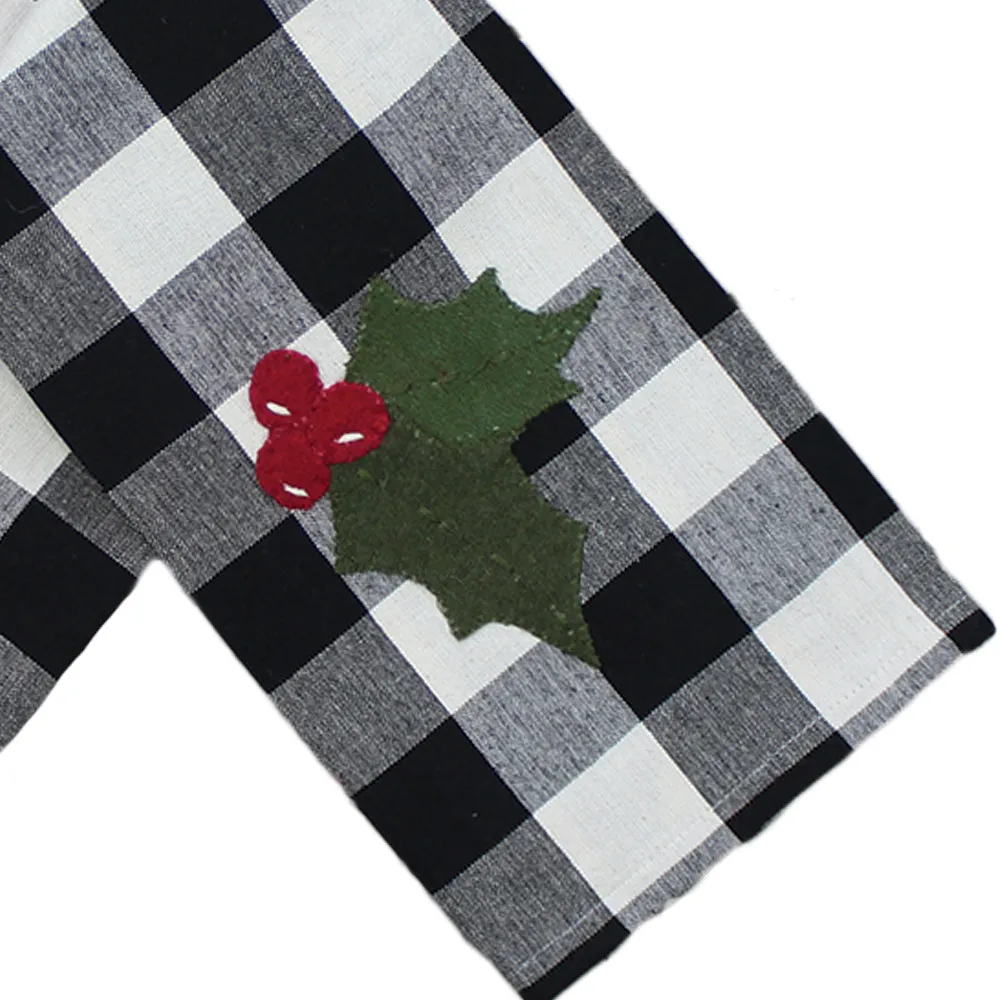 2 in 1 Buffalo Check Pumpkin, Holly Towel Set of two ET220019