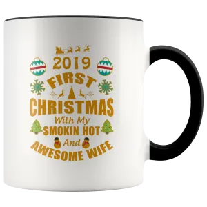 2019 First Christmas With my New Wife Premium Accent Mug