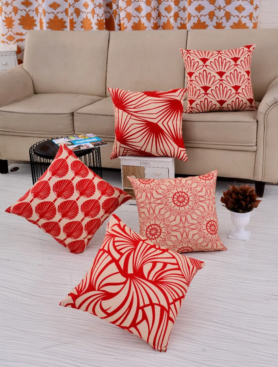 5 PCs Digital Printed Duck Cushions-Shells