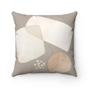 Abstract Boho Pillow Cover | Beige Cream