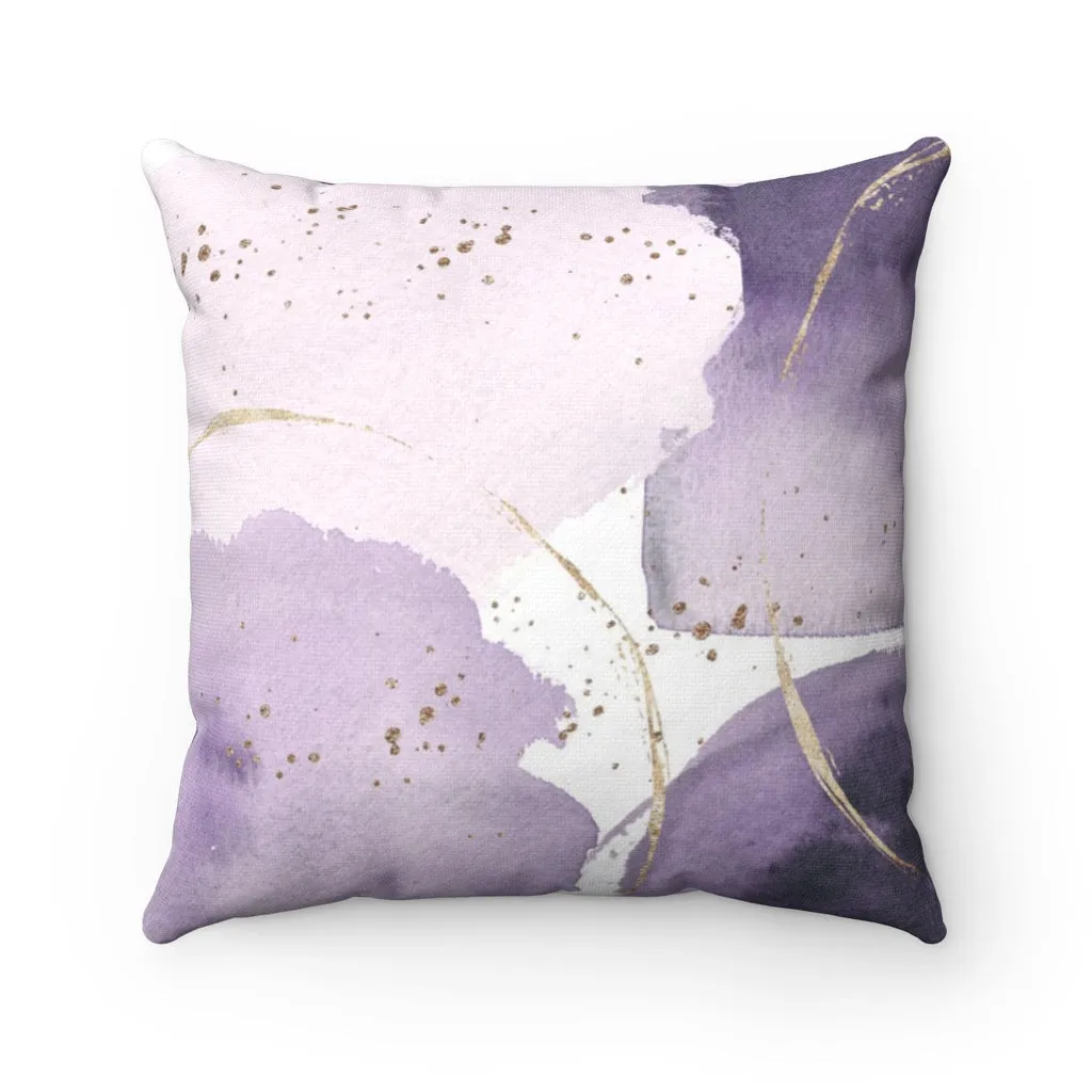 Abstract Boho Pillow Cover | Purple Pink Gold |