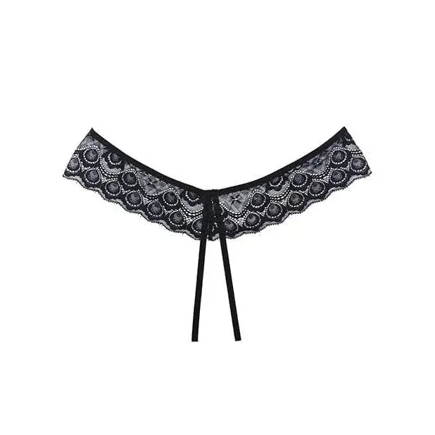 Adore 'Foreplay' Lace & Mesh Front Open Panty