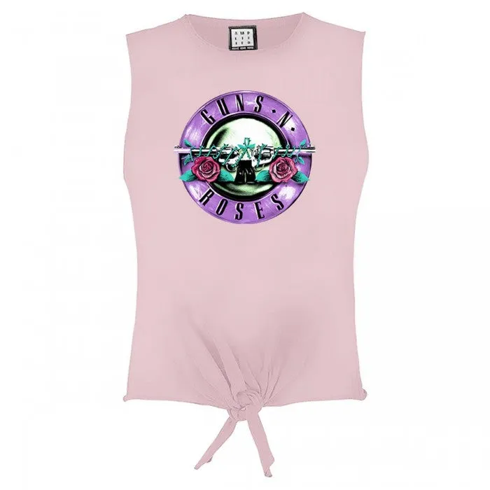 Amplified Womens/Ladies Tonal Bullet Guns N Roses Sleeveless Crop Top