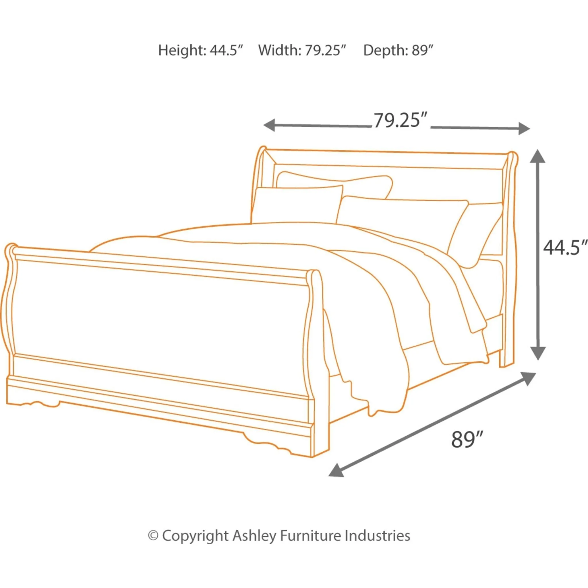 Anarasia Queen Sleigh Bed