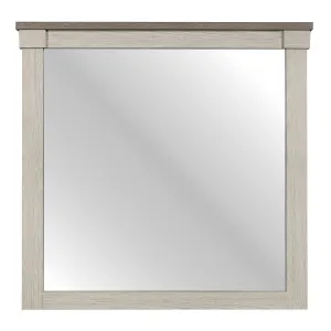 Arcadia Mirror White/Weathered Grey