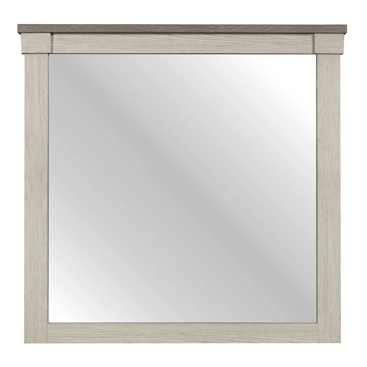 Arcadia Mirror White/Weathered Grey