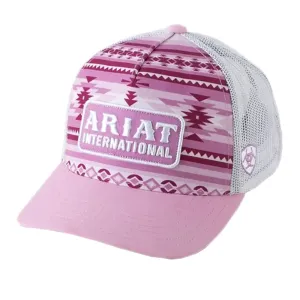 Ariat Pink Southwestern Pattern (Pink/White) - Ball Cap