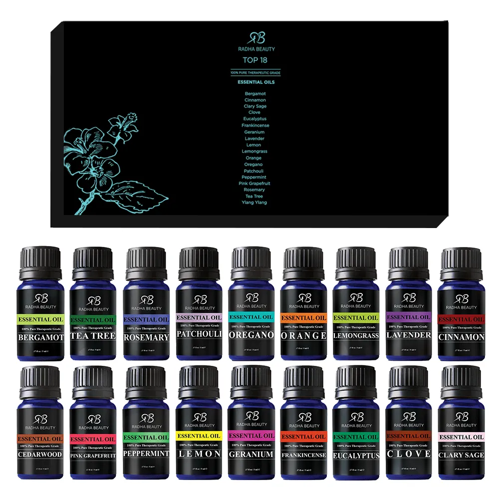 Aromatherapy Top 18 Essential Oil Set