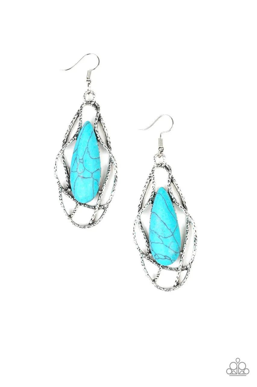 Artisan Tears Blue Paparazzi Earrings