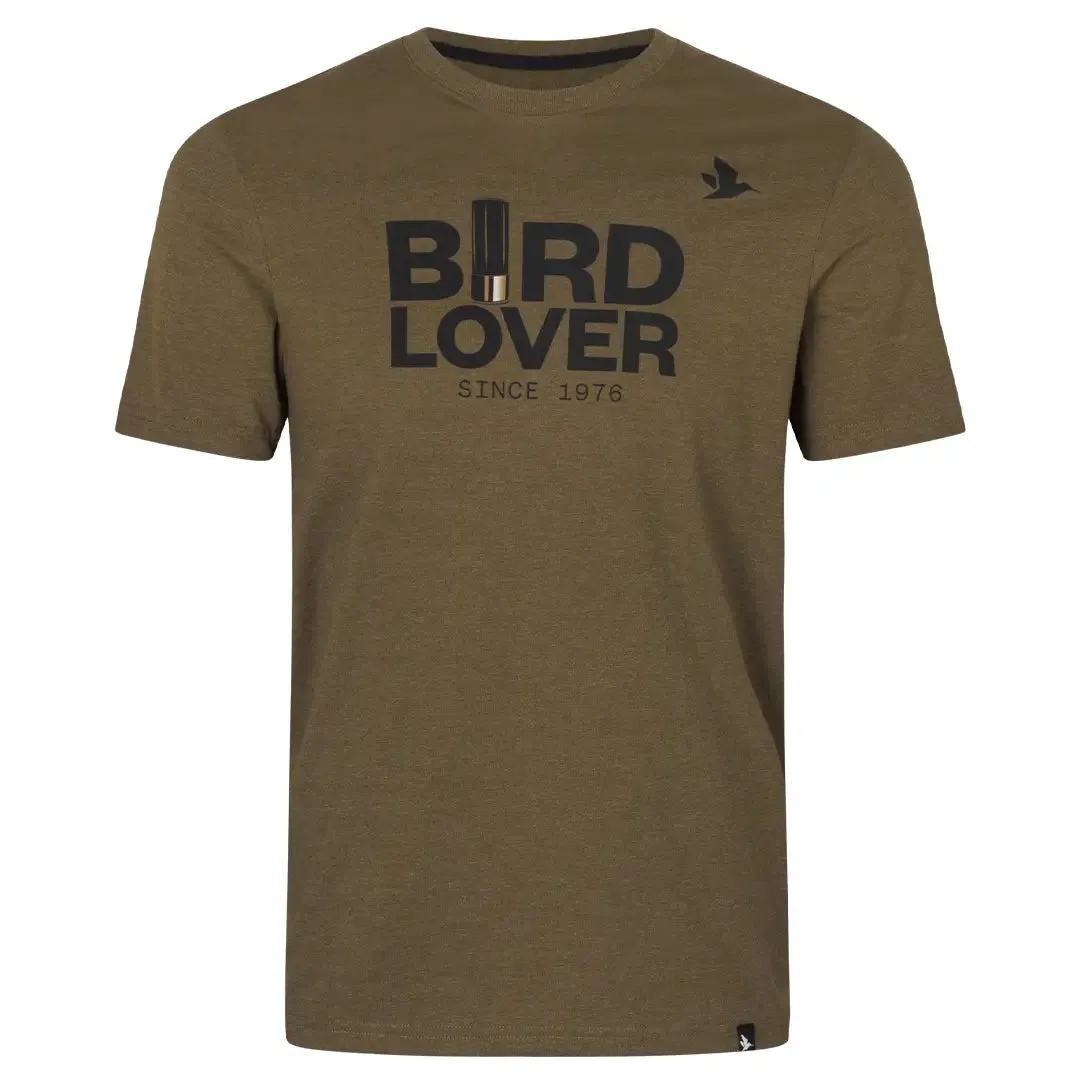 Bird Lover T-Shirt - Dark Olive Melange by Seeland