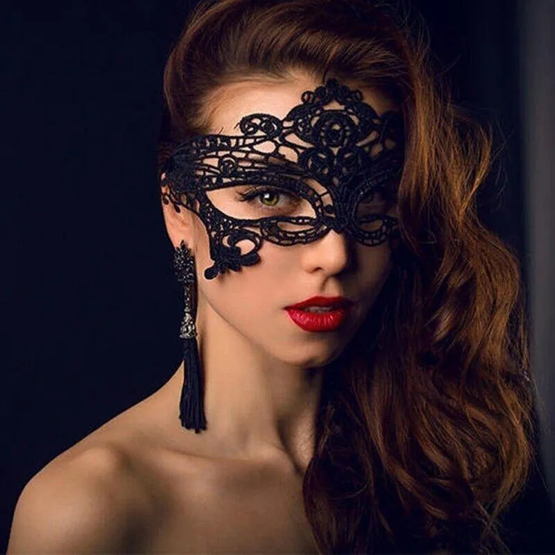 Black Lace Eye Mask Cosplay Prop