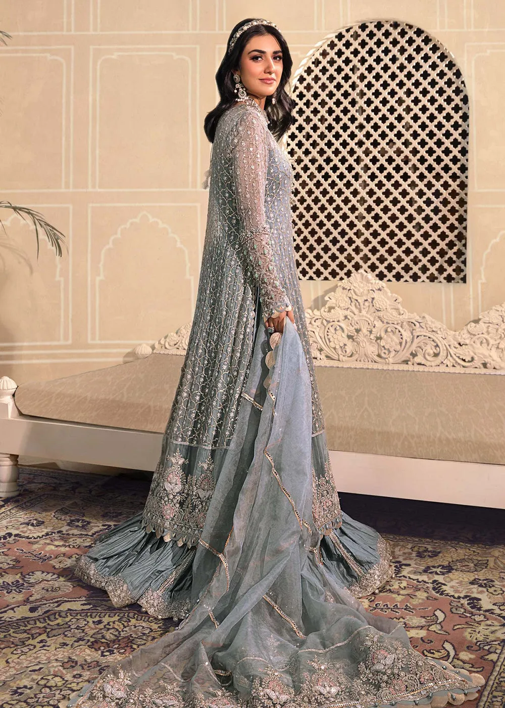 Blue Embroidered Suit - Maria B - Mbroidered Heritage Edition - BD-2602