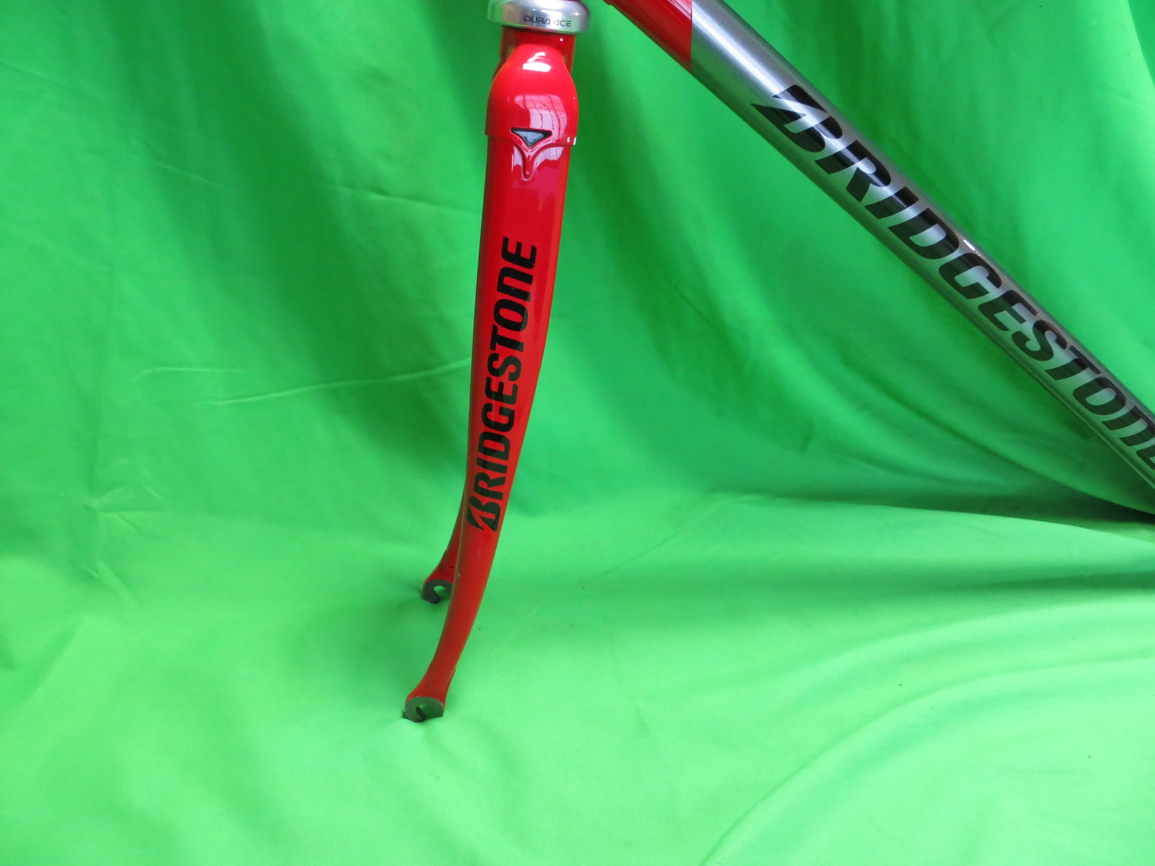 Bridgestone Columbus Max Fork Reynolds 853 // Red Gray Silver Two Tone // 51.5cm