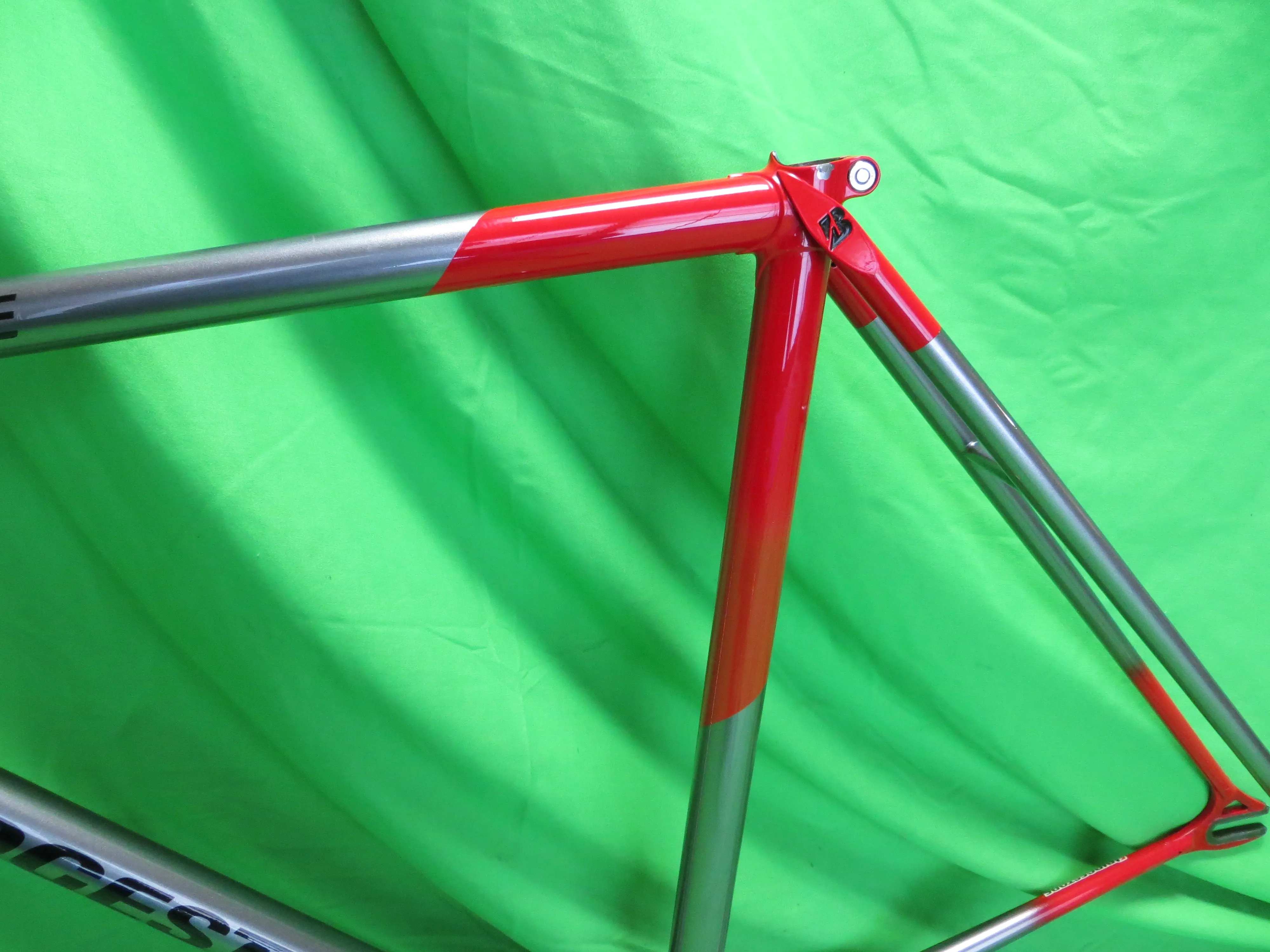 Bridgestone Columbus Max Fork Reynolds 853 // Red Gray Silver Two Tone // 51.5cm