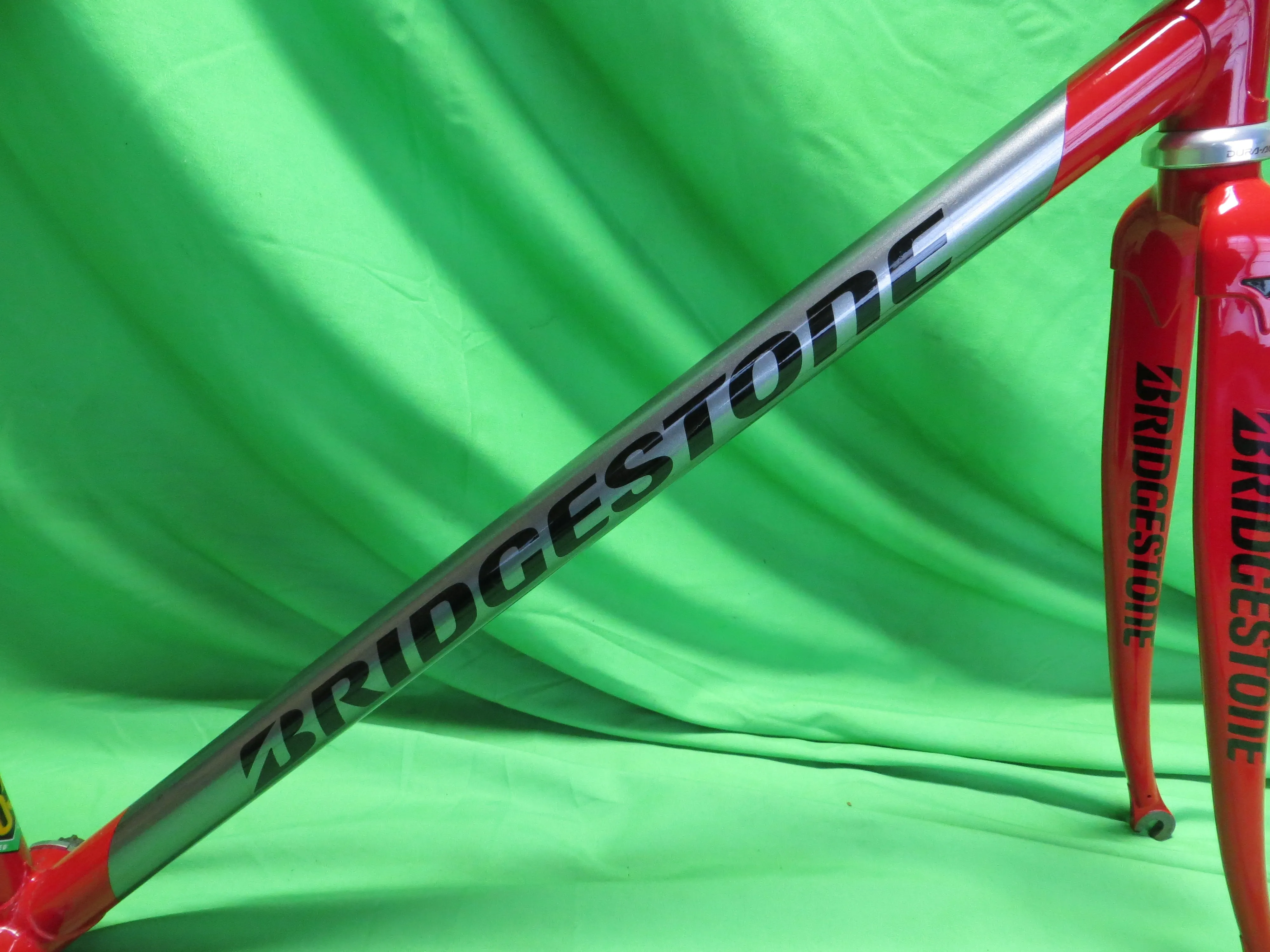 Bridgestone Columbus Max Fork Reynolds 853 // Red Gray Silver Two Tone // 51.5cm