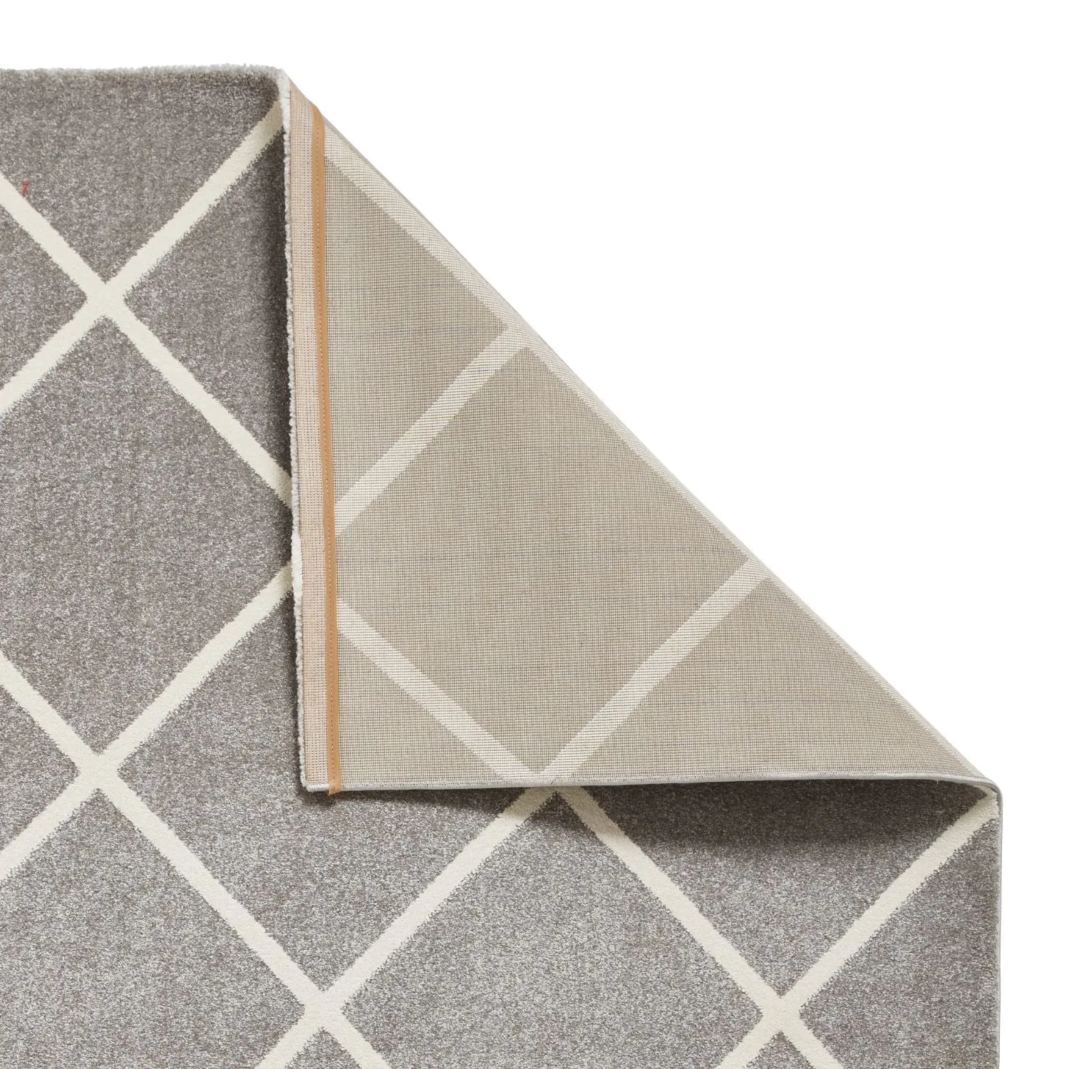 Brooklyn BRK35 Grey and Cream Modern Geometric Rug