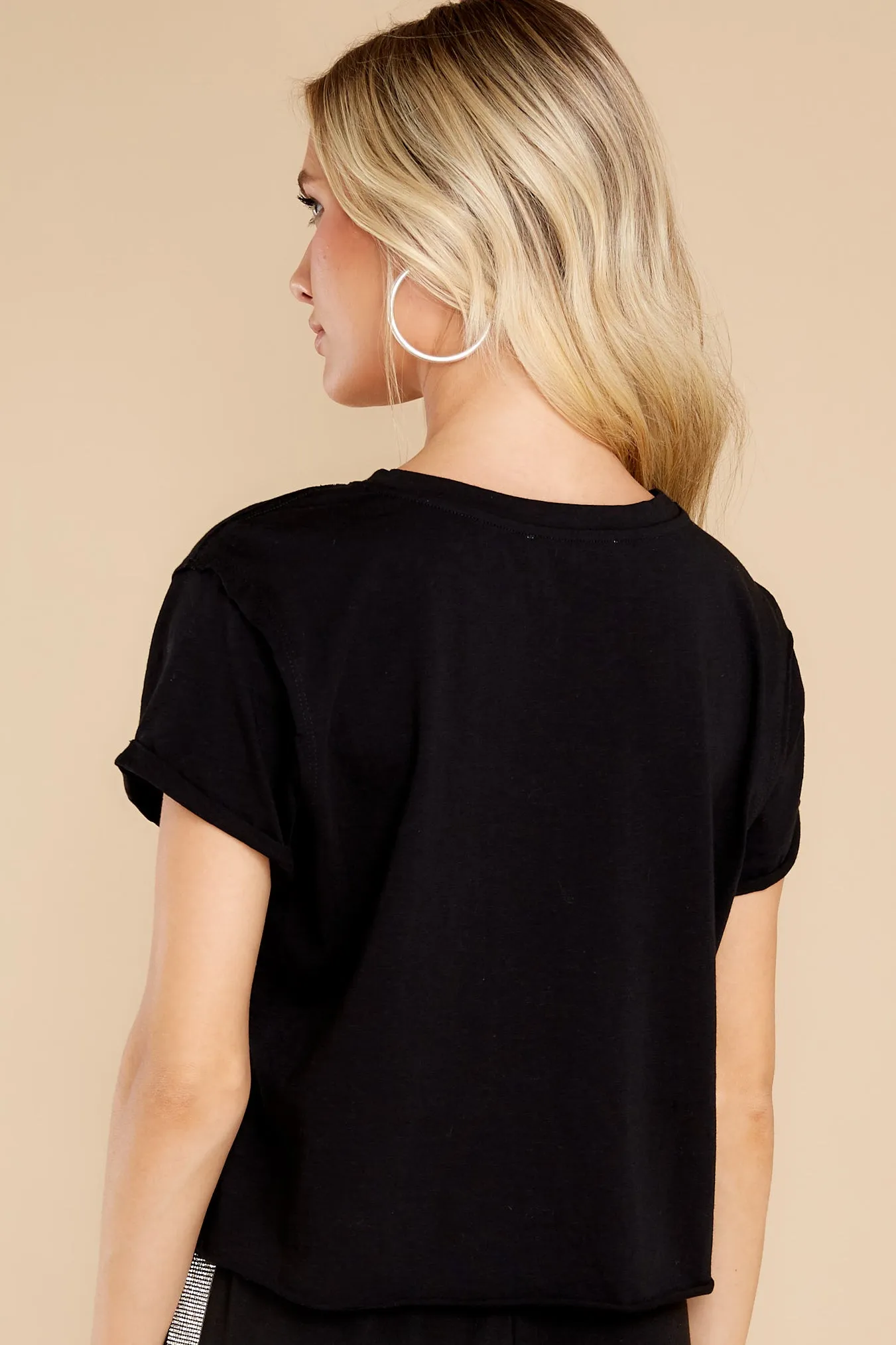 California Cool Black Crop Tee