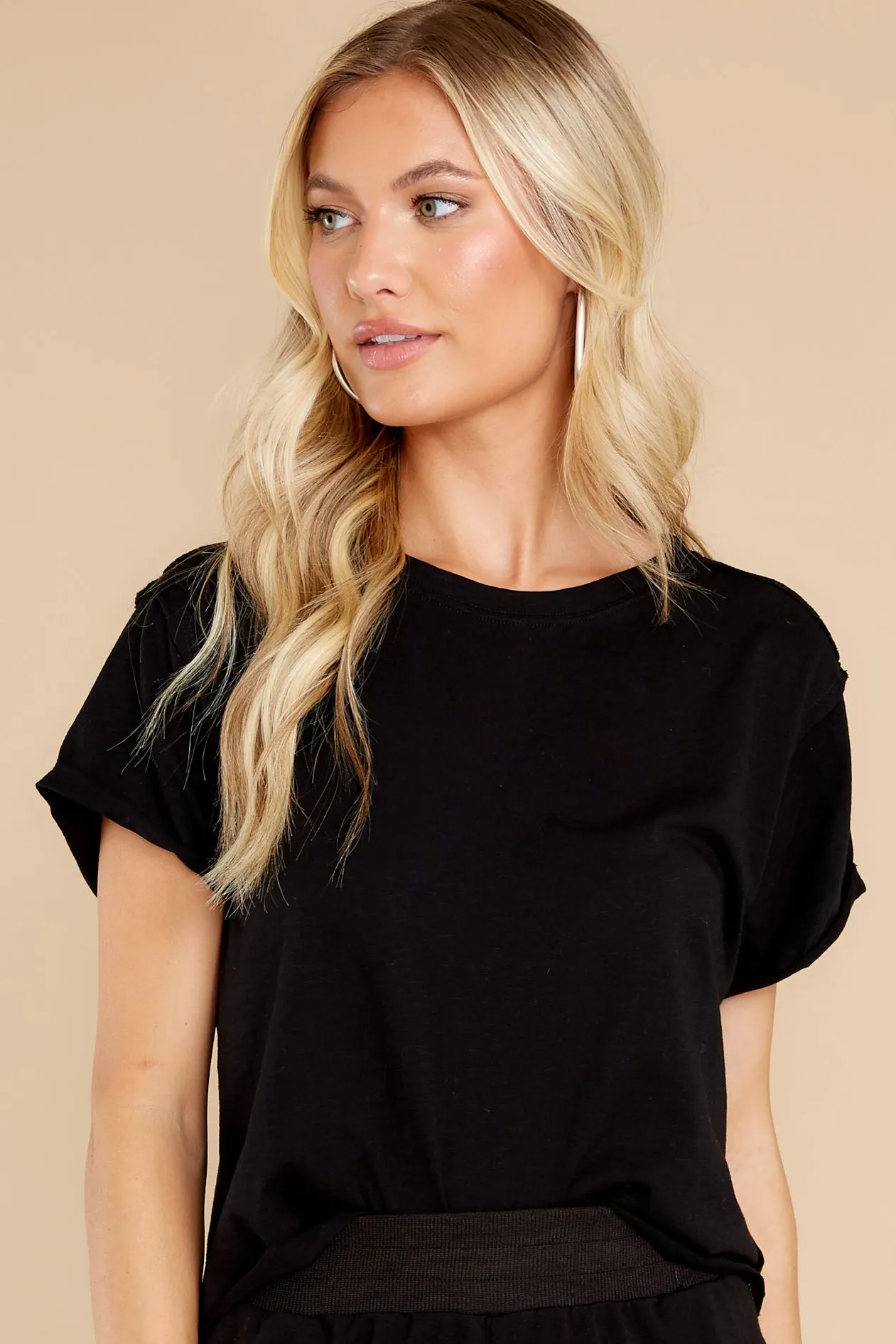 California Cool Black Crop Tee