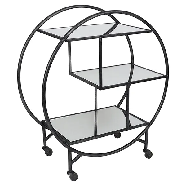 Deco Black Drinks Trolley