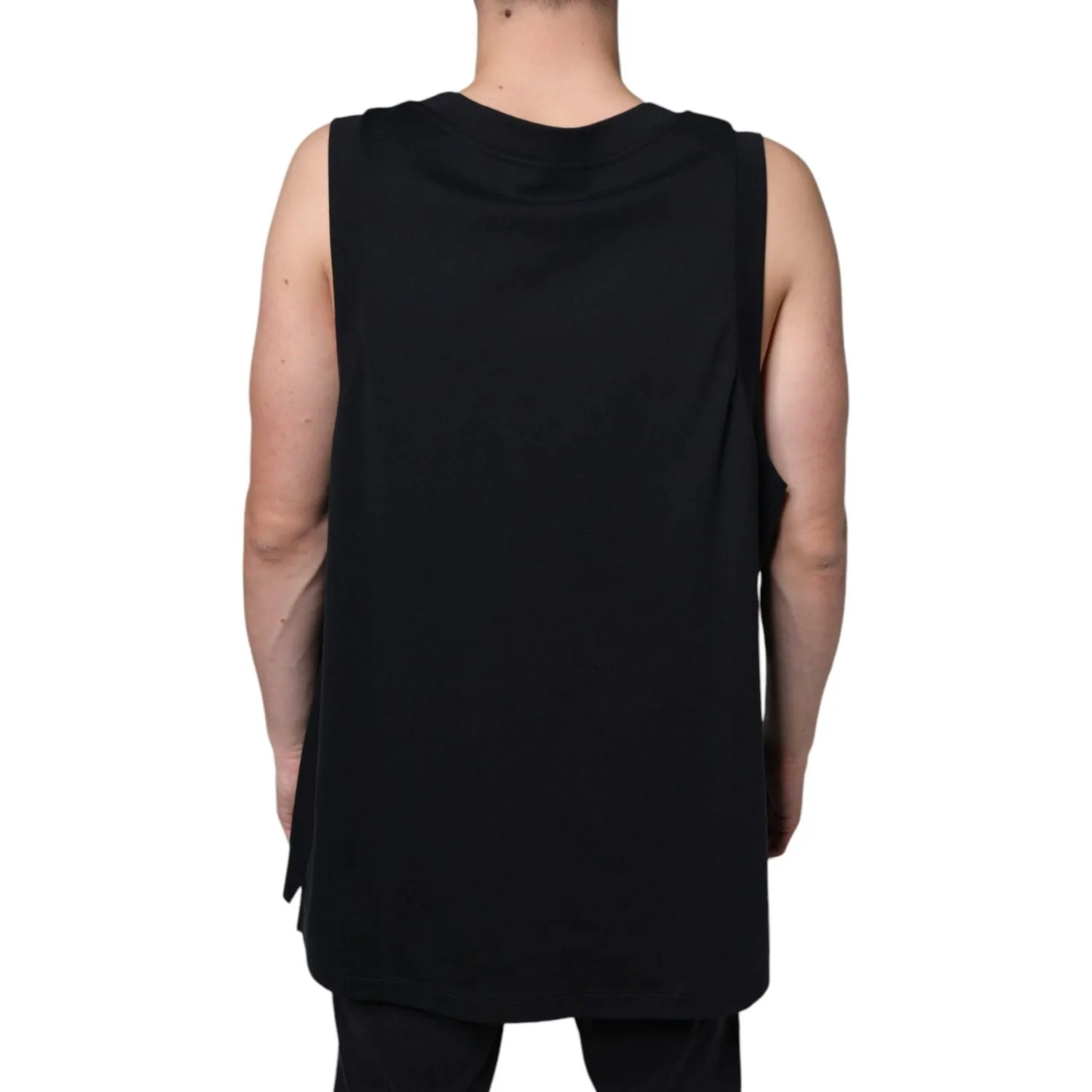 Dolce & Gabbana Black Cotton Born To Be Free Sleeveless T-shirt