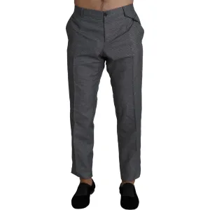 Dolce & Gabbana Elegant Gray Slim Fit Dress Trousers