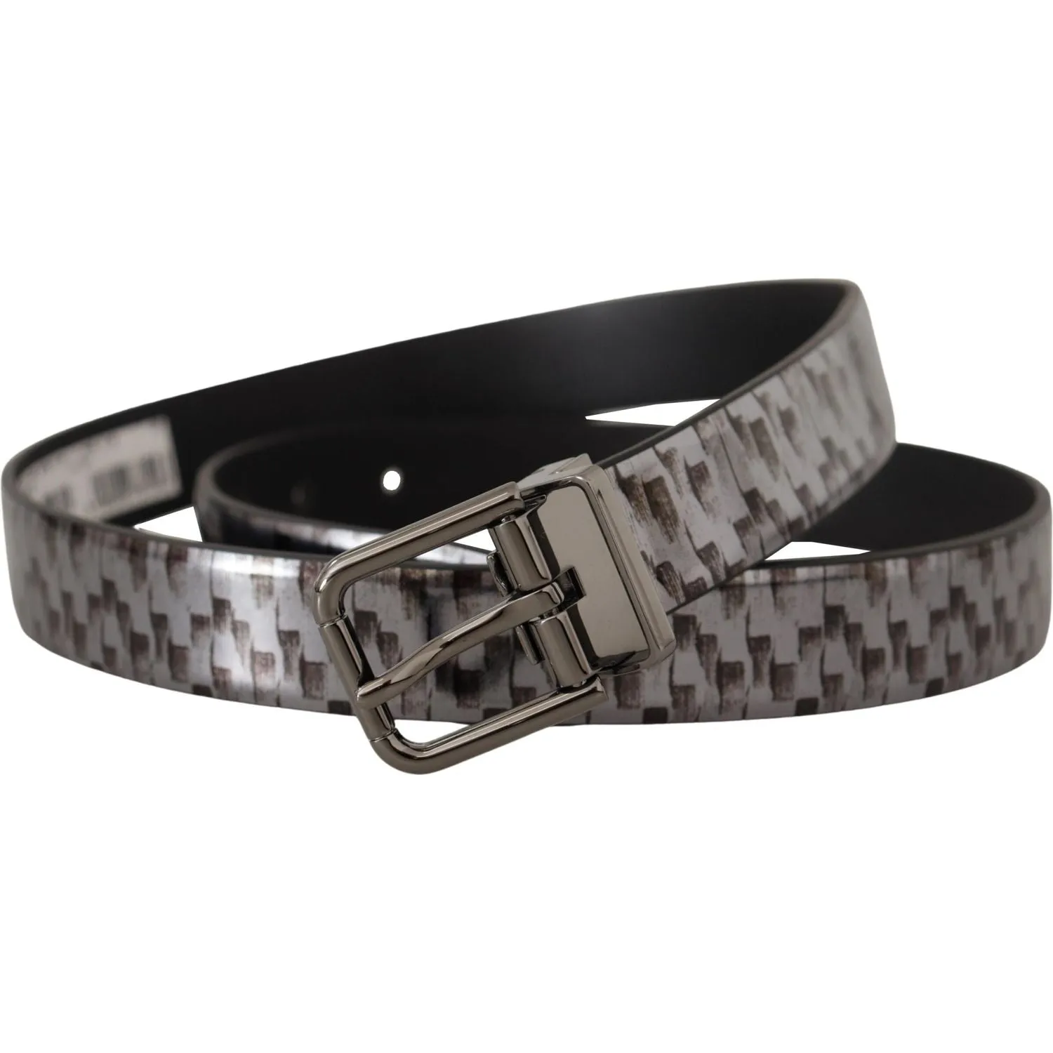 Dolce & Gabbana Sleek Italian Leather Belt in Sophisticated Gray