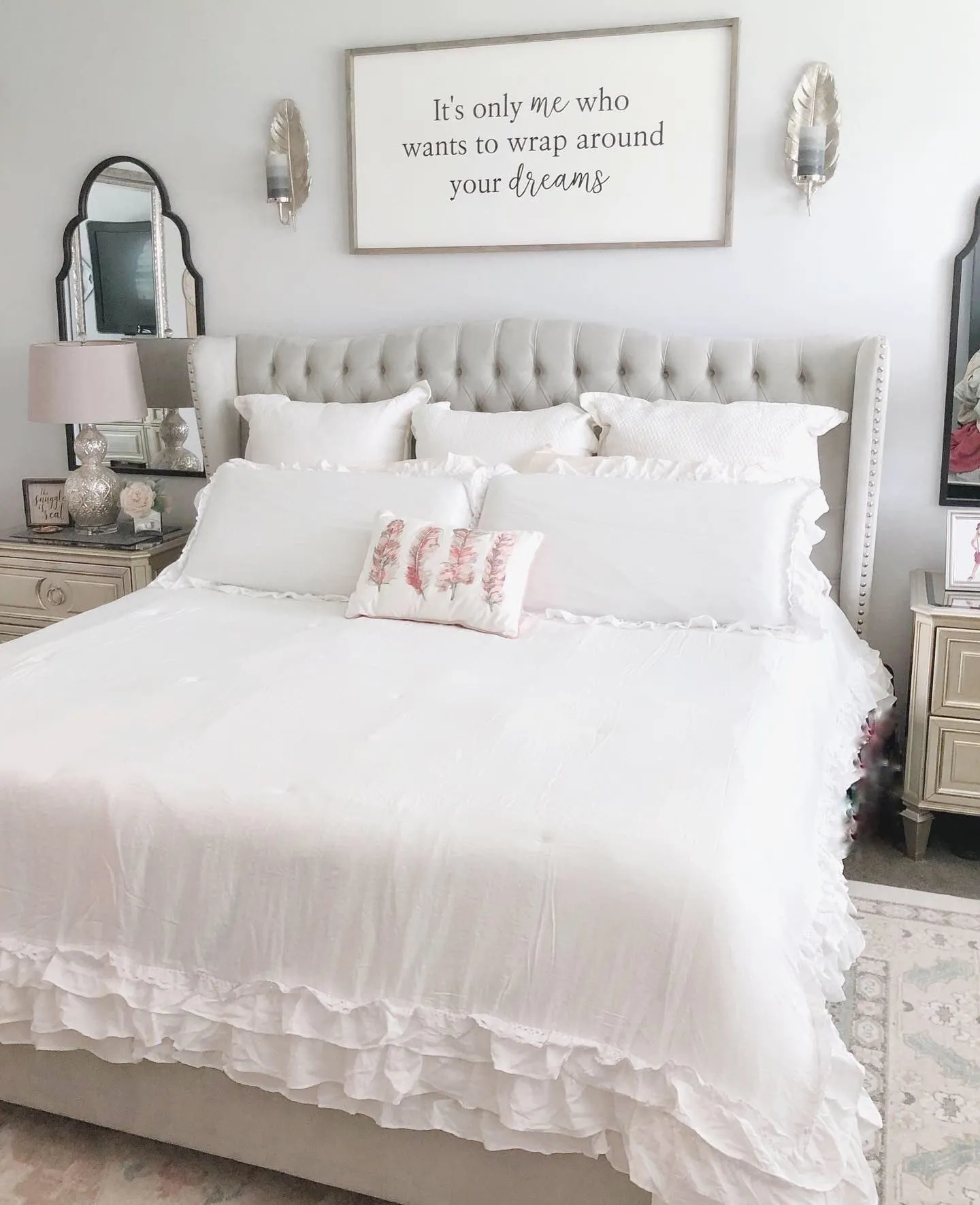 Ella Ruffle Lace 3 Piece Comforter Set