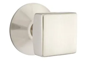 Emtek Square Modern Door Knob with Modern Rosette -E266