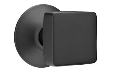 Emtek Square Modern Door Knob with Modern Rosette -E266