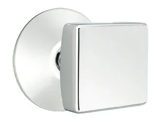 Emtek Square Modern Door Knob with Modern Rosette -E266