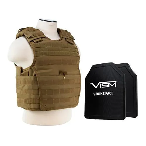 Expert Carrier Vest with 10" x 12" PE Hard Plates - Tan