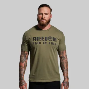 Freedom Paid In Full Tee (Tactical Green)