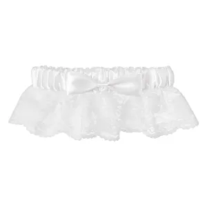 Garter - Lace with White Ribbon | 1ct