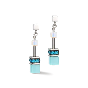 GeoCUBE® Iconic Joyful Colours earrings turquoise