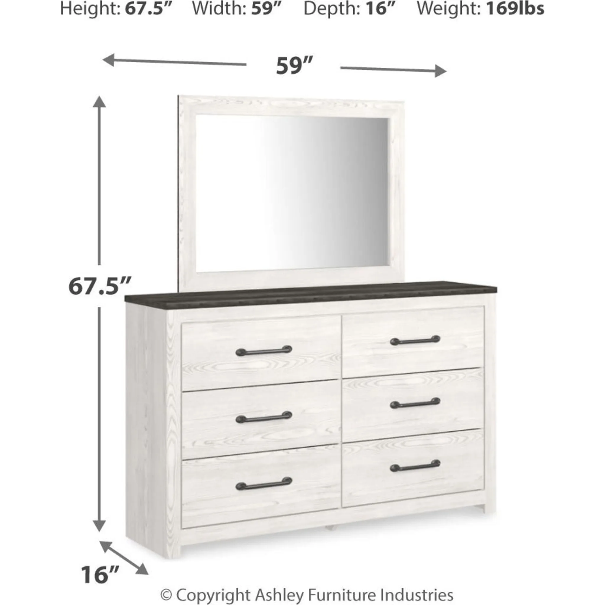 Gerridan 5 Piece Full Panel Bedroom