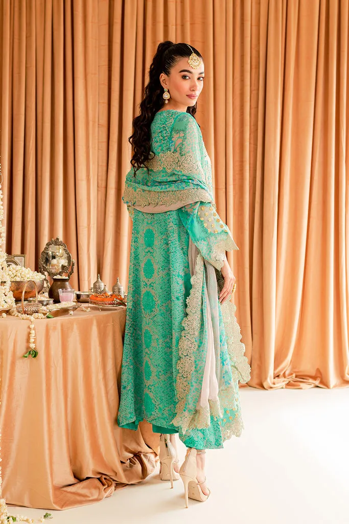 Green Chiffon Suit - Vasal Formals ’23 By Charizma | VSL-02