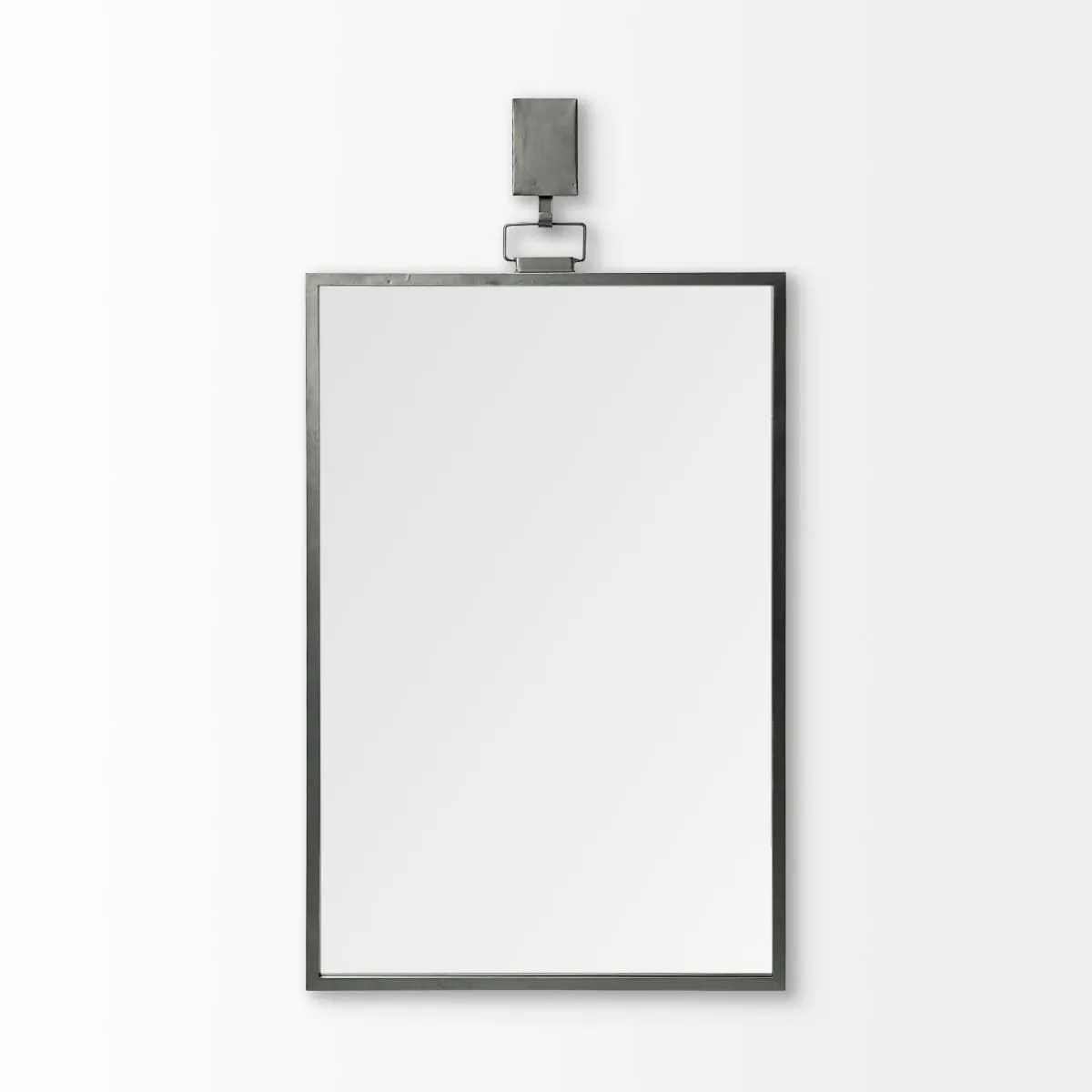 Grimm Wall Mirror Gray Metal | Rectangle