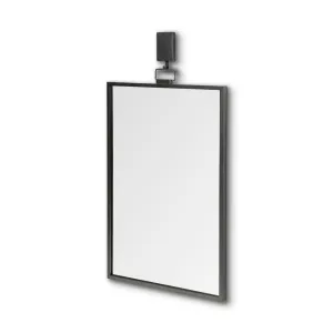 Grimm Wall Mirror Gray Metal | Rectangle