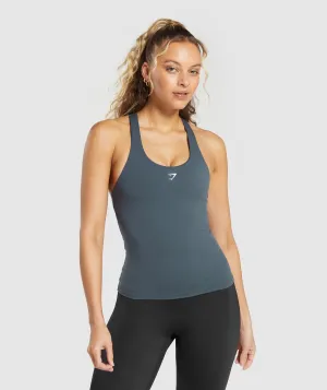 Gymshark Everyday Shelf Cami Tank - Titanium Blue