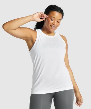 Gymshark Fit Seamless Loose Tank - White