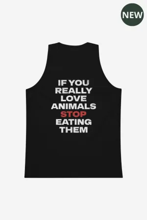 If You Really Love Animals Men’s premium tank top