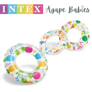 INTEX Lively Print Swim Rings (50cm) - 3 Styles