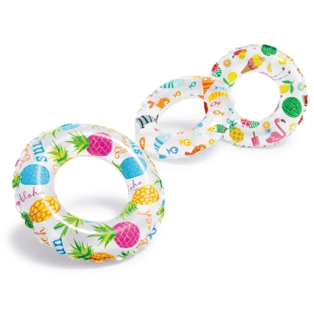 INTEX Lively Print Swim Rings (50cm) - 3 Styles