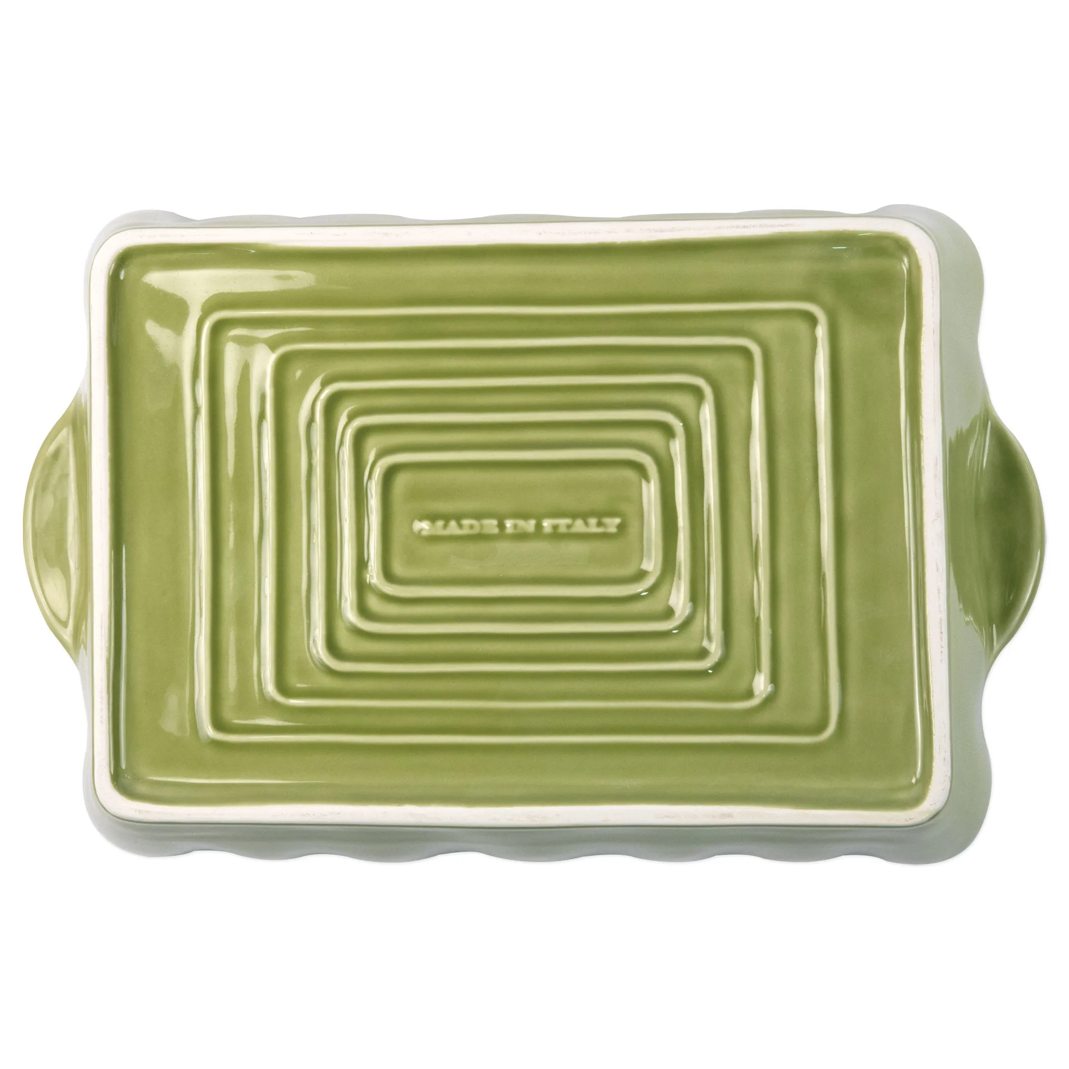 Italian Bakers Large Rectangular Baker - Green