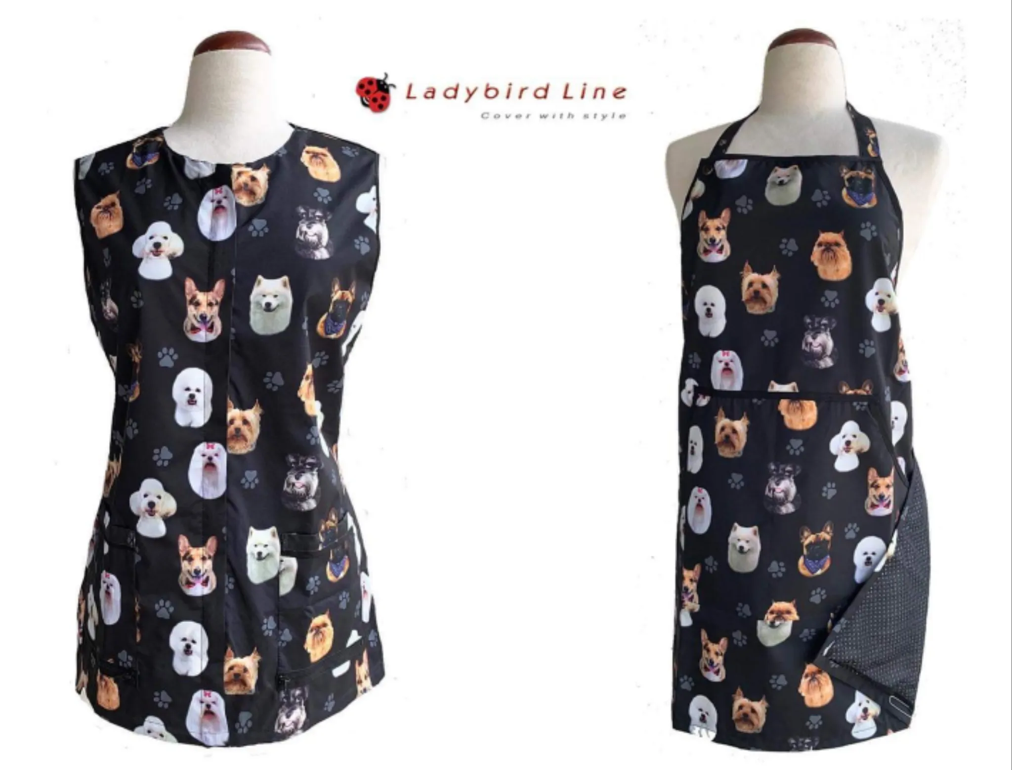 Waterproof Bathing Vest for Ladybird Dog Breeds