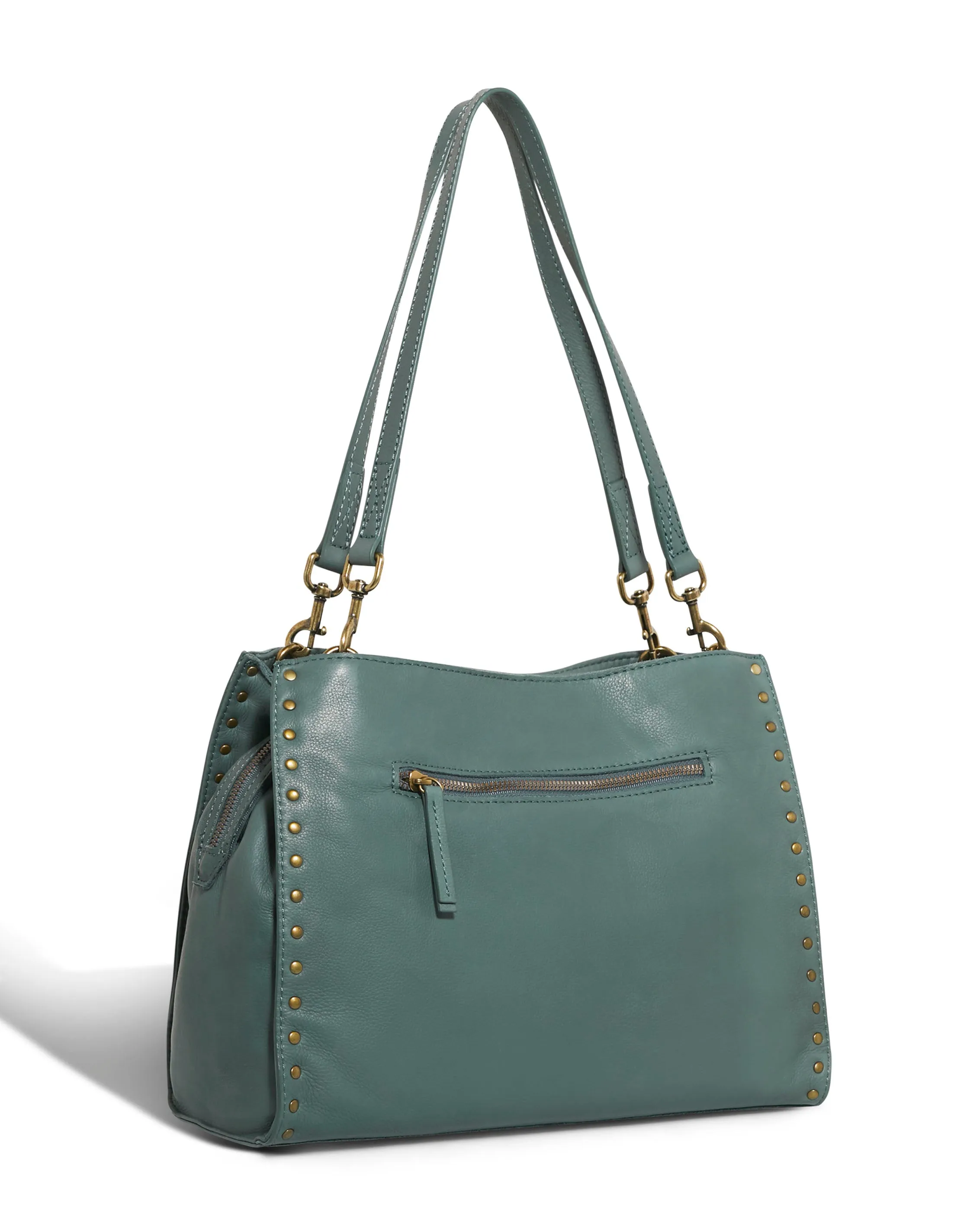 Lenox Studded Triple Entry Satchel