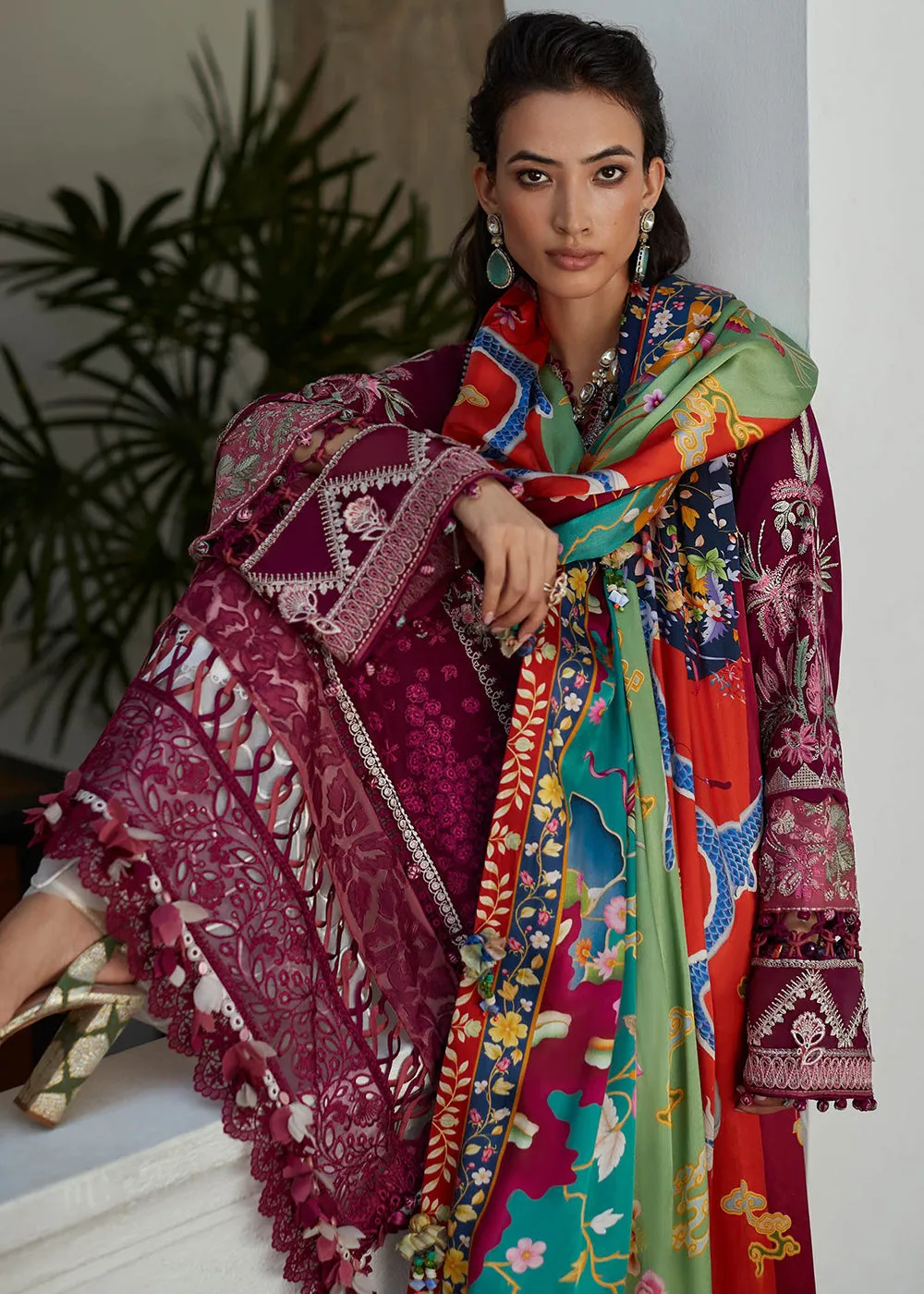 Magenta Lawn Suit - Elan - Luxury Lawn '23 - ERINA-EL23-04B