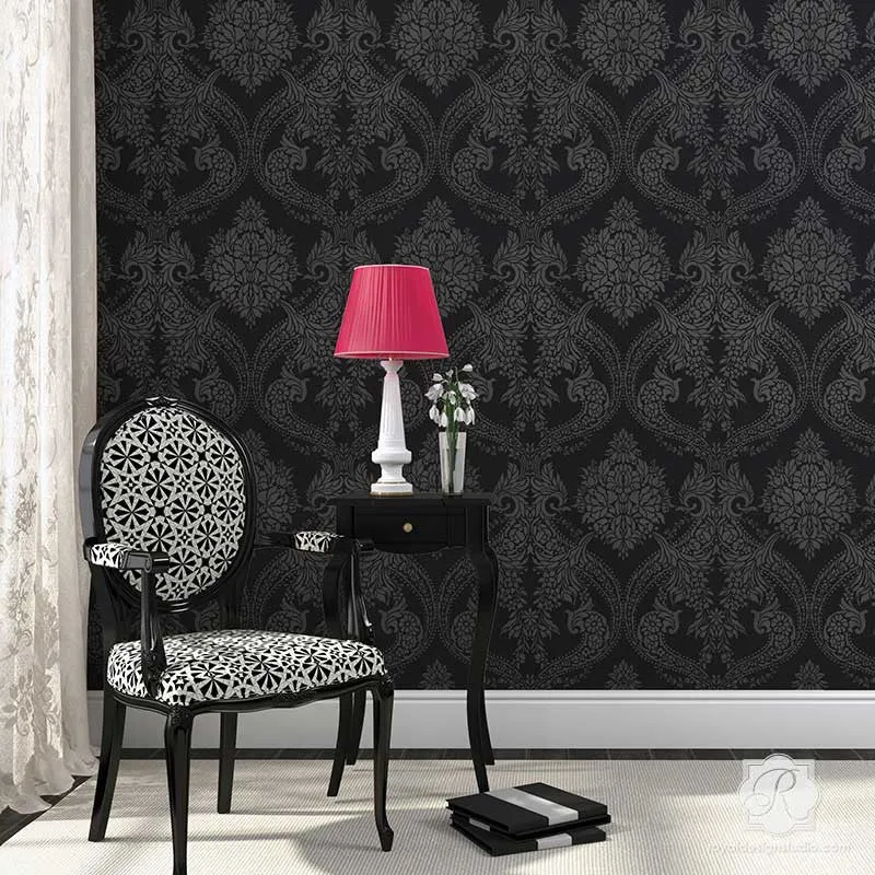 Majestic Medina Damask Wall Stencil