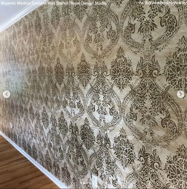 Majestic Medina Damask Wall Stencil