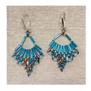 MEH Fan Earrings Blue